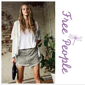 NWT Free People Printed Bailey Denim Mini